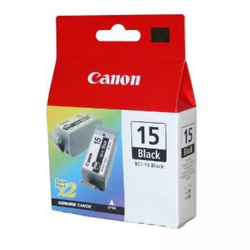 CANON BCI-15 BK - originální cartridge, černá, 2x5ml 2ks