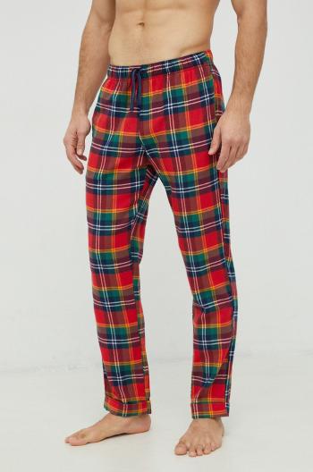 Bavlněné pyžamové kalhoty United Colors of Benetton červená barva
