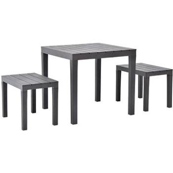 Zahradní stůl se 2 lavicemi plast hnědý 48779 48779 (48779)