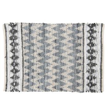 Krémovo-černý koberec z bavlny - 60*90 cm KT080.034