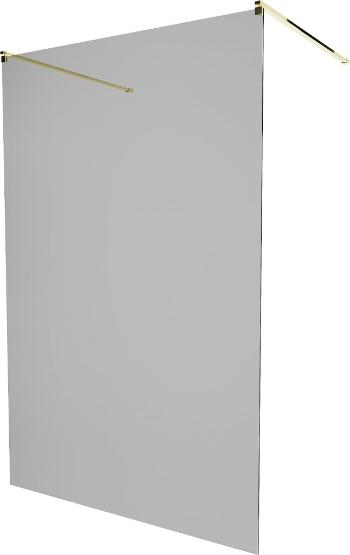 MEXEN/S KIOTO samostatně stojící sprchová zástěna 100 x 200 cm, grafit, zlatá 800-100-002-50-40