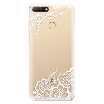 Odolné silikonové pouzdro iSaprio - White Lace 02 - Huawei Y6 Prime 2018