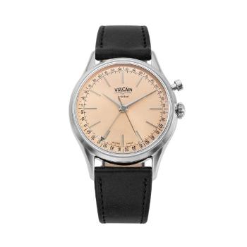 Vulcain Cricket President 36 mm - Pale Salmon - Black Plain