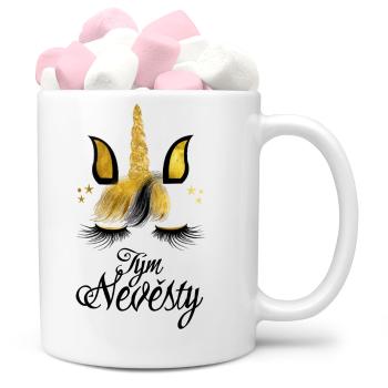 Hrnek Tým nevěsty – unicorn (Náplň hrníčku: Marshmallow)