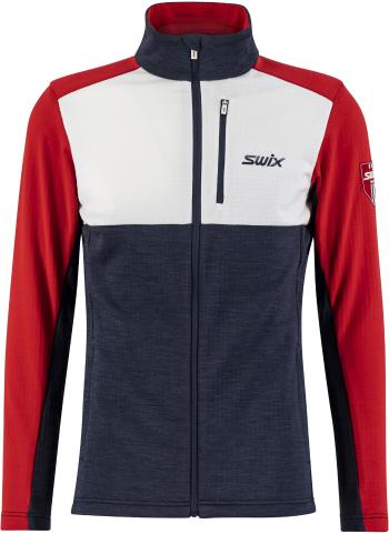 Swix Infinity midlayer jacket M - Dark Navy/Swix Red M