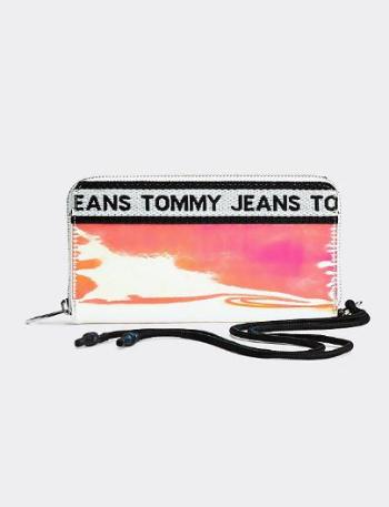 Tommy Hilfiger Tommy Jeans dámská metalická peněženka Logo Tape LRG ZA Wallet