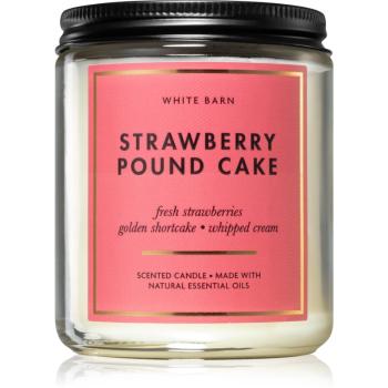 Bath & Body Works Strawberry Pound Cake vonná svíčka 198 g