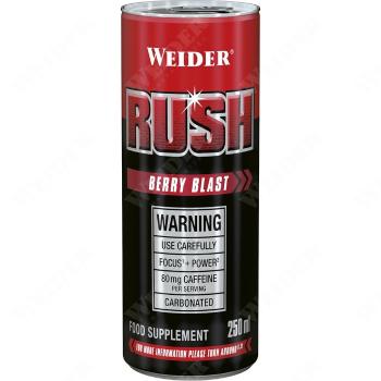 Weider RUSH RTD carbonated drink, Berry Blast, 250 ml
