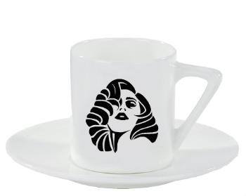 Espresso hrnek s podšálkem 100ml Lady Gaga