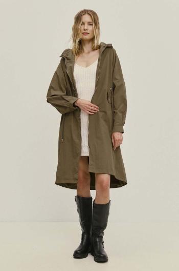 Parka Answear Lab dámská, béžová barva, přechodná, oversize