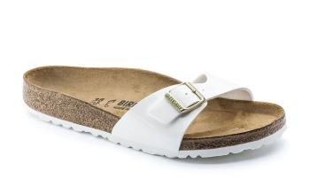 Birkenstock Madrid BS Patent White Narrow Fit bílé 1005310