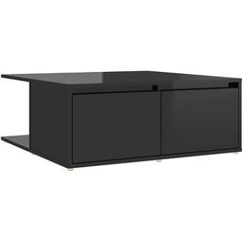 SHUMEE Konferenční stolek černý vysoký lesk 80 × 80 × 31 cm dřevotříska, 806883 (806883)