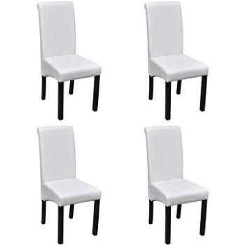 Jídelní židle 4 ks bílé umělá kůže (241729)