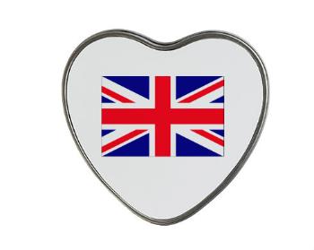 Plechová krabička srdce Velká Britanie
