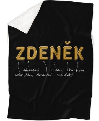 Deka Mužská jména – GOLD (Jméno: Zdeněk, Podšití beránkem: ANO)