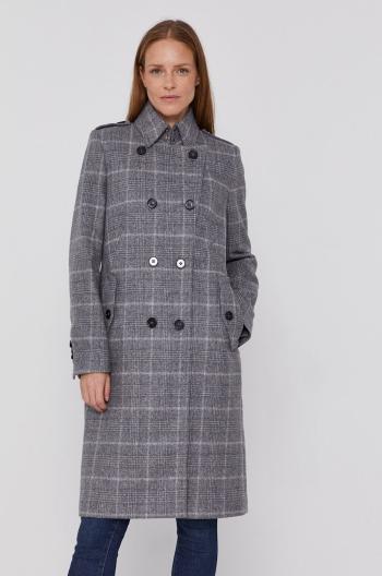 Kabát Drykorn Harleston dámský, šedá barva, přechodný, dvouřadový