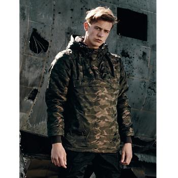 Urban Classics Padded Camo Pull Over Jacket darkolive - XL