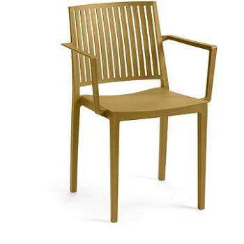 ROJAPLAST Židle zahradní BARS ARMCHAIR, velbloudí hnědá (5604916050514)