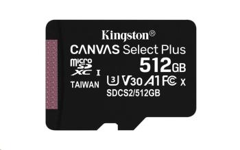 Kingston MicroSDXC karta 512GB Canvas Select Plus 100R A1 C10 - 1 ks