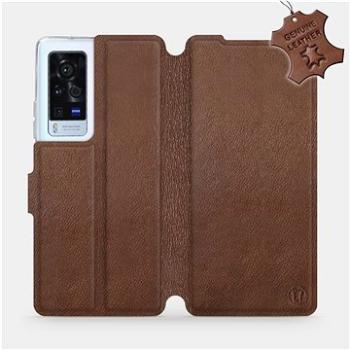 Kožené flip pouzdro na mobil Vivo X60 Pro 5G - Hnědé -  Brown Leather (5903516815685)