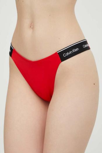 Plavkové kalhotky Calvin Klein červená barva, KW0KW02430