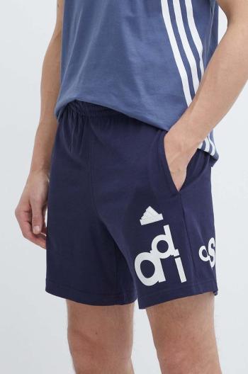 Bavlněné šortky adidas tmavomodrá barva, IS2011