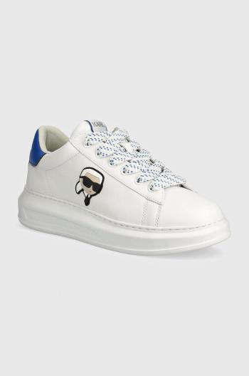 Kožené sneakers boty Karl Lagerfeld KAPRI MENS bílá barva, KL52528