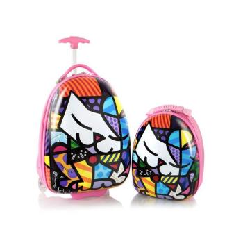 Heys Britto for Kids dětská sada - cestovní kufr 46 cm a batoh 31 cm Kitty