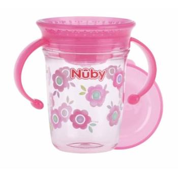 Nûby 360° sippy cup WONDER CUP 240 ml tritan od Eastmanu v růžové barvě