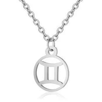 Šperky4U Ocelový řetízek s přívěškem znamení blíženci - OPD0140-03