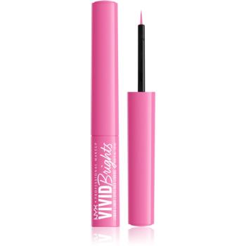 NYX Professional Makeup Vivid Brights tekuté oční linky odstín 08 Don't Pink Twice 2 ml