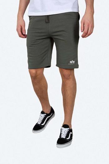 Kraťasy Alpha Industries pánské, zelená barva, 116363.142