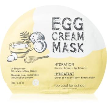 Too Cool For School Egg Cream Mask plátýnková maska s rozjasňujícím a hydratačním účinkem 28 g