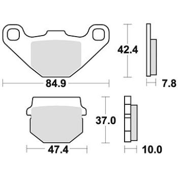 Braking brzdové destičky (semi-metalická směs SM1) (2ks) M501-119 (M501-119)