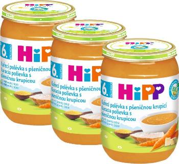 HiPP BIO Kuřecí polévka s pšeničnou krupicí 3 x 190 g