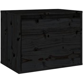 Shumee nástěnná černá 45×30×35 cm masivní borové dřevo, 813443 (813443)