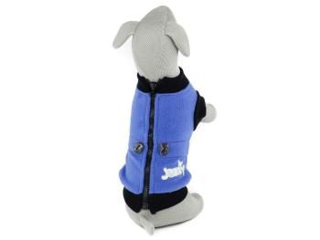 Vsepropejska Jazzy mikina pro psa na zip Barva: Modrá, Délka zad (cm): 28, Obvod hrudníku: 28 - 38 cm
