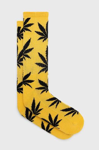 Ponožky HUF pánské, žlutá barva