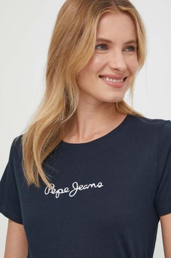 Bavlněné tričko Pepe Jeans LORETTE tmavomodrá barva, PL505827