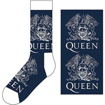 Queen - White Crests unisex modré - ponožky (5056368671326)