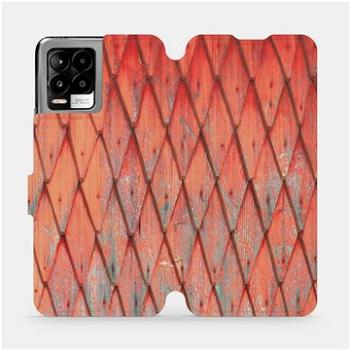 Flip pouzdro na mobil Realme 8 Pro - MK01S Oranžový vzor dřeva (5903516718016)