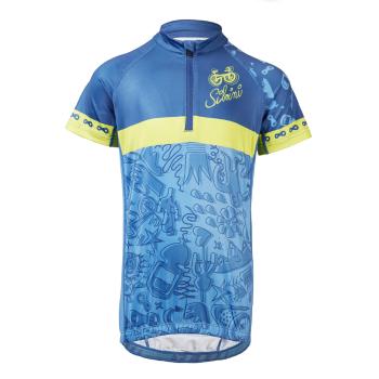 Cyklistické dětské dresy Silvini Scrivia blue/lime Velikost: 146-152