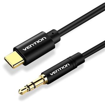 Vention Type-C (USB-C) to 3.5mm Male Spring Audio Cable 1m Black Metal Type (BGABF)