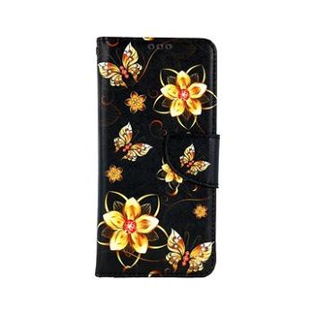 TopQ Xiaomi Redmi Note 10 knížkové Zlaté květy 59866 (Sun-59866)