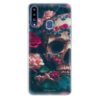 Odolné silikonové pouzdro iSaprio - Skull in Roses - Samsung Galaxy A20s