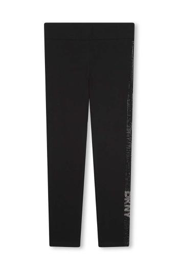 Dětské legíny Dkny černá barva, s aplikací, D60224