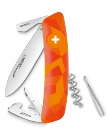 Swiza kapesní nůž D03 Standard Camo Luceo orange, Oranžová