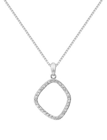 Hot Diamonds Třpytivý stříbrný náhrdelník s briliantem a topazy Behold DP830 (řetízek, přívěsek)