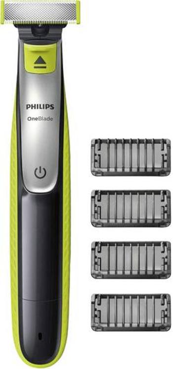 Holicí strojek na tvář, zastřihovač vousů Philips OneBlade QP2530/20, omyvatelný, světle zelená, tmavě šedá