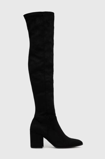 Kozačky Steve Madden Jacey dámské, černá barva, na podpatku